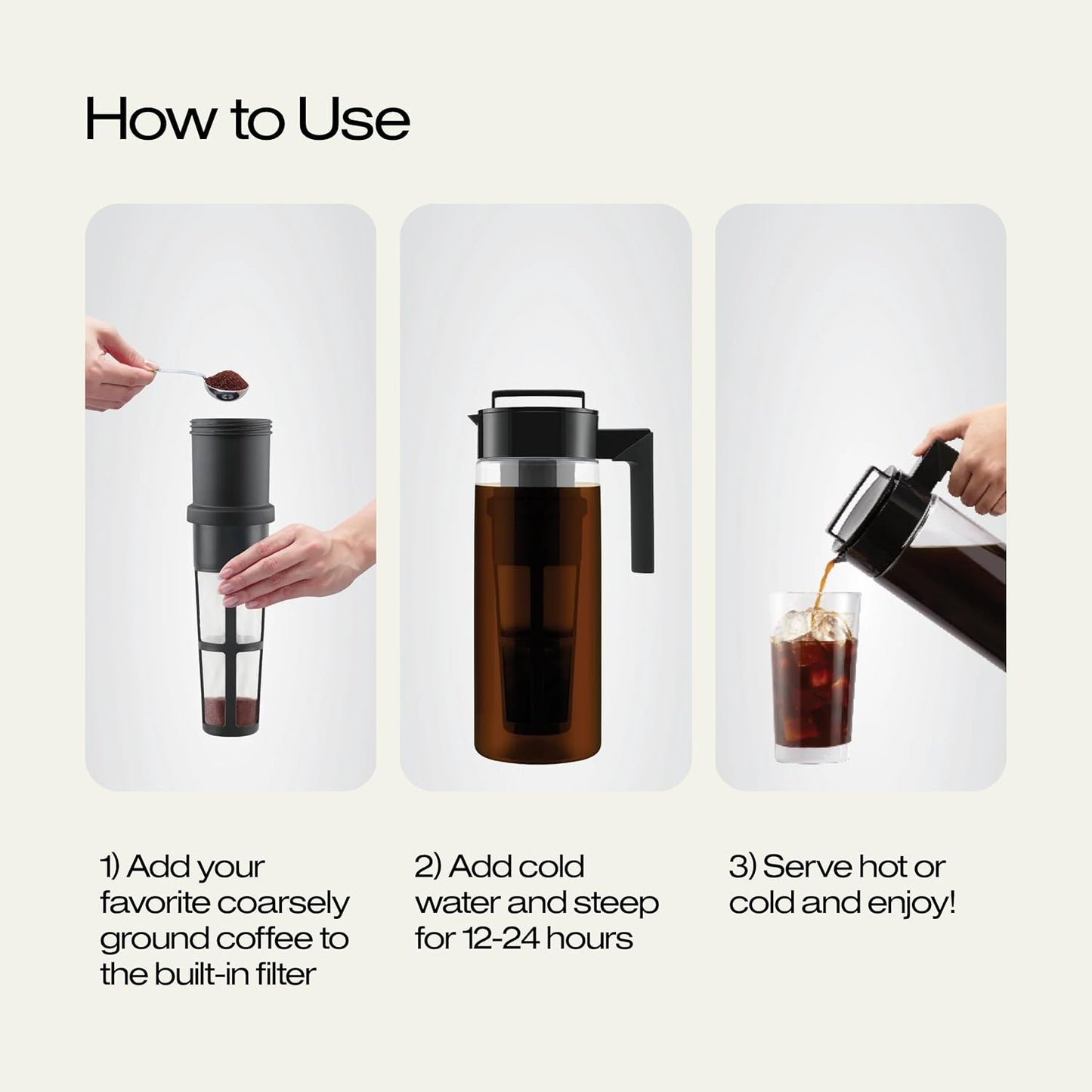 dishwasher-safe construction with hot and cold brew versatility