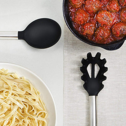 dishwasher-safe design with handle holes for hanging storage