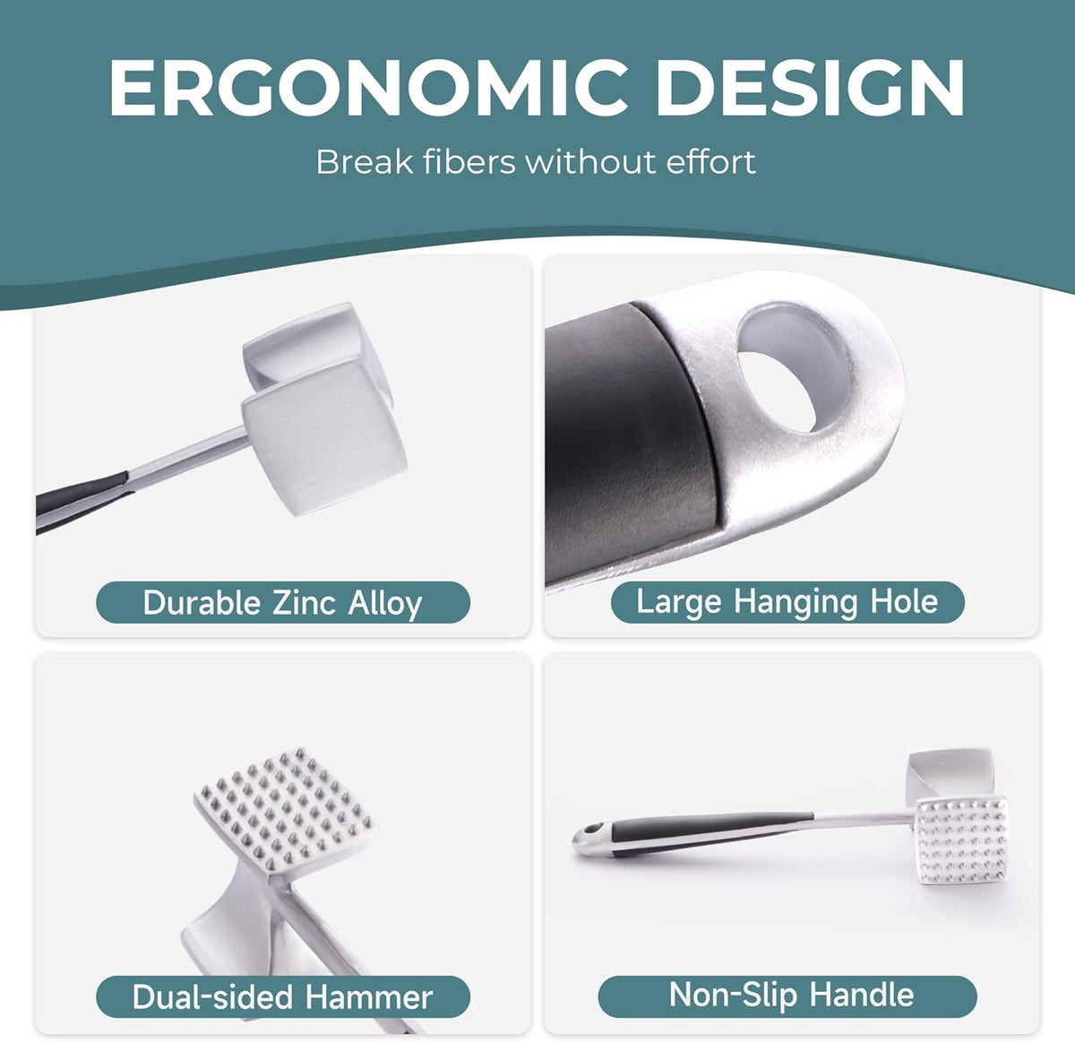 dishwasher-safe, rust-resistant construction