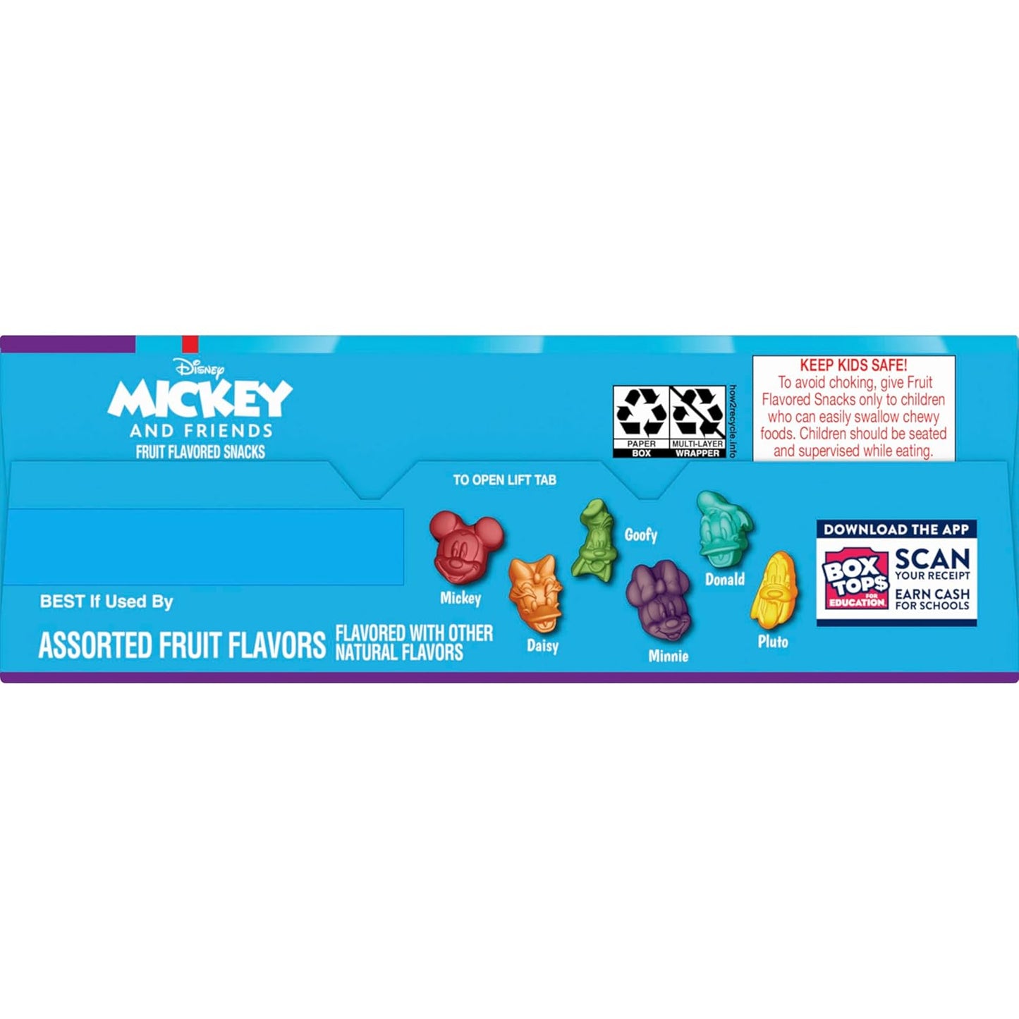 Disney Mickey and Friends Fruit Flavored Snacks, 22 Pouch Travel Snack for Road Trips and Car Cup Holders