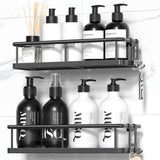YASONIC Rustproof Shower Caddy — Streamlined Wall Organizer for Minimalist Small Bathrooms and Dorm Living