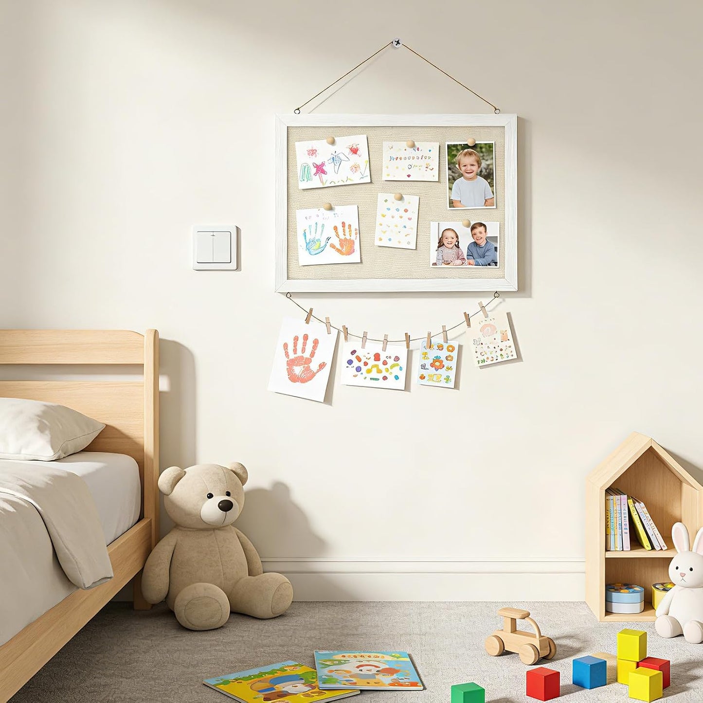 DOLLAR BOSS Double-Sided Linen Bulletin Board – Thoughtful Housewarming Gift for New Homeowners