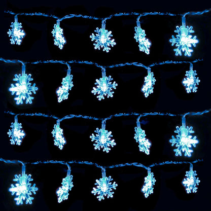 DomeStar Snowflake String Lights – Child Safe Nursery Night Light, Low Voltage LED Battery Lights for Kids Room