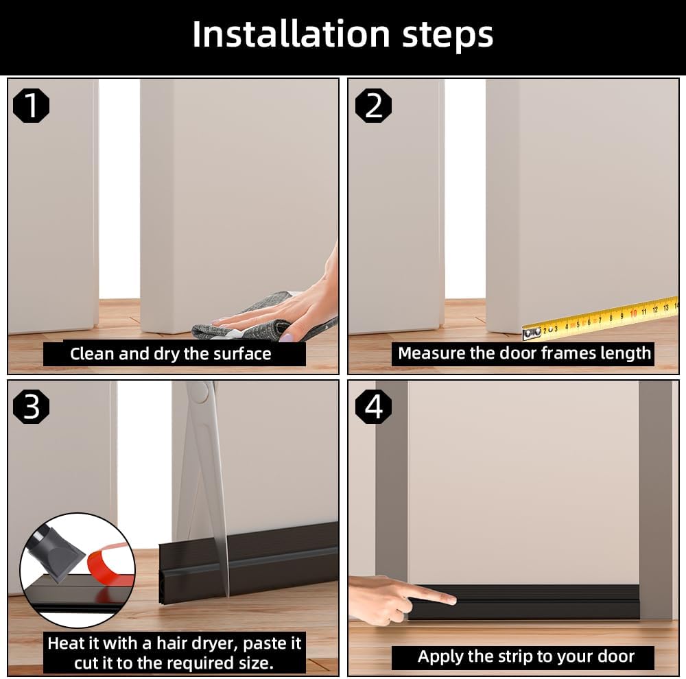 Door Draft Stopper – Under-Door Noise Blocker Creating a Calm, Temperature-Stable Home Office Sanctuary