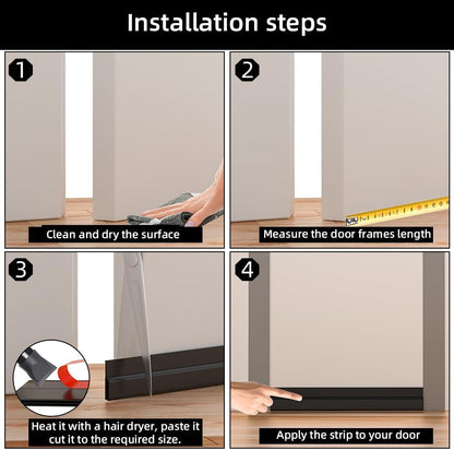 Door Draft Stopper – Under-Door Noise Blocker Creating a Calm, Temperature-Stable Home Office Sanctuary