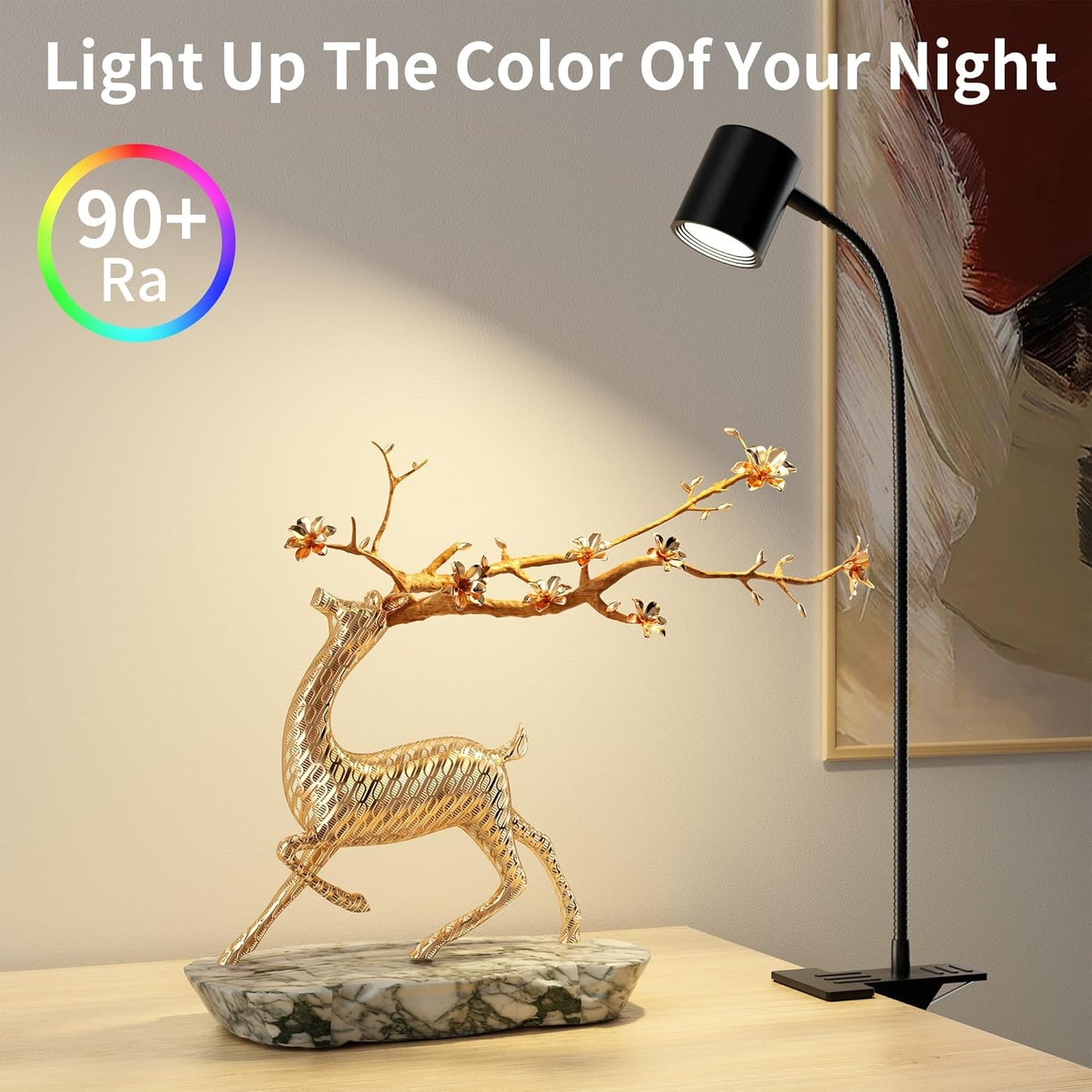 Dott Arts Desk Lamp – Adjustable Task Light for Home Office Focus, CRI 90+ Clip-On LED