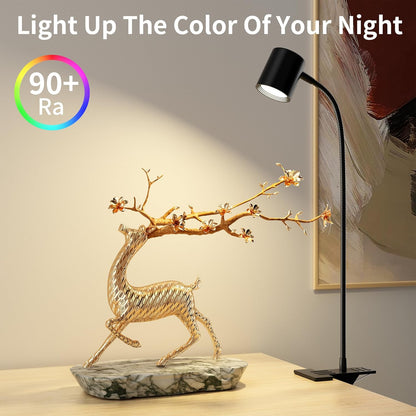 Dott Arts Desk Lamp – Adjustable Task Light for Home Office Focus, CRI 90+ Clip-On LED