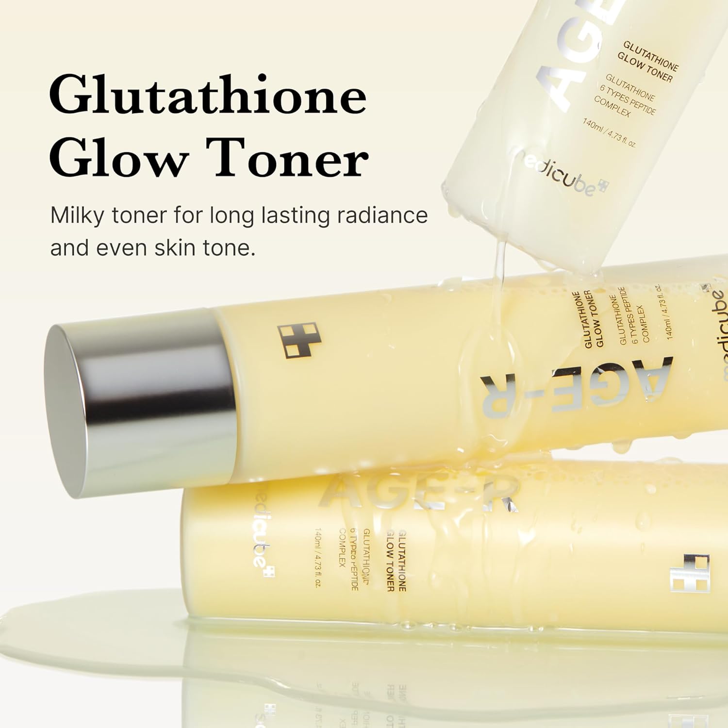 double-layer formula with glutathione essence layer and peptide cream layer
