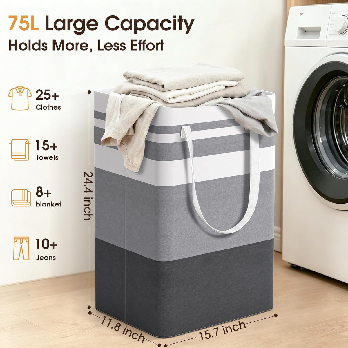double reinforced handles with tight stitching for heavy loads