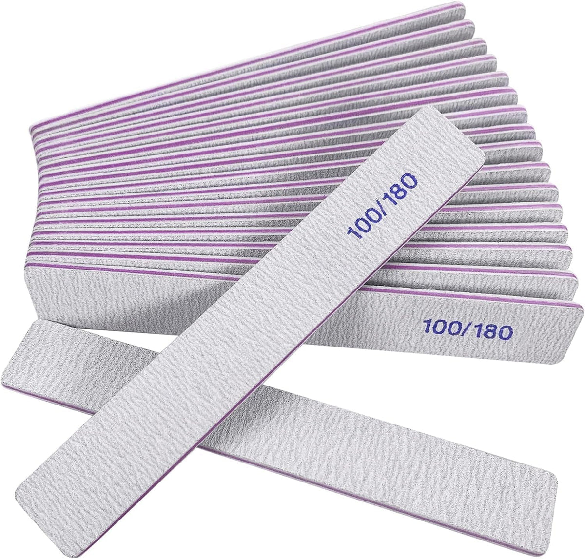 double-sided 100-coarse / 180-fine grit emery board surface