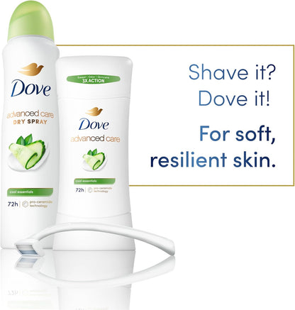Dove Advanced Care Anti-Perspirant Stick – Gentle Formula for Sensitive Underarm Skin, Pro Ceramide Barrier Repair Without Clinical-Strength Irritation, Twin Pack 2.6 oz