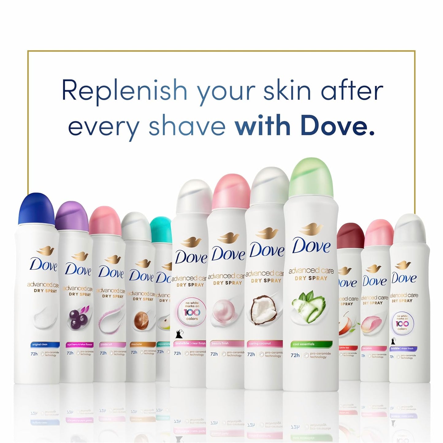 Dove Advanced Care Antiperspirant Deodorant Spray – All-Day Confidence for Work-From-Home Focus with Pro Ceramide Repair and 72 Hour Odor Protection 3.8 oz