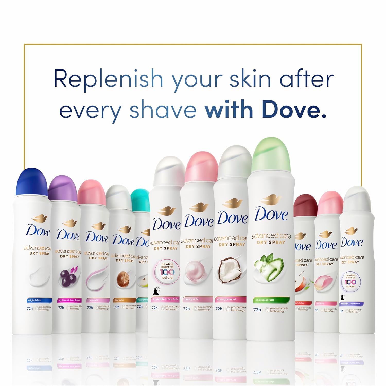 Dove Advanced Care Antiperspirant Deodorant Spray – All-Day Confidence for Work-From-Home Focus with Pro Ceramide Repair and 72 Hour Odor Protection 3.8 oz