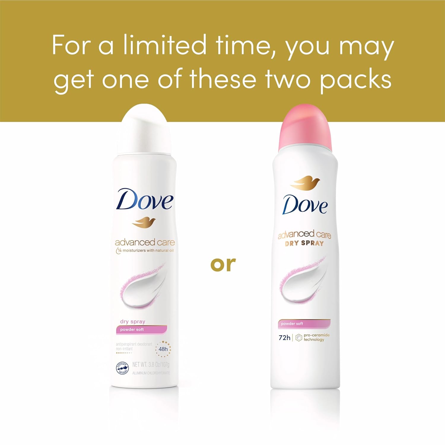 Dove Advanced Care Antiperspirant Deodorant Spray – All-Day Confidence for Work-From-Home Focus with Pro Ceramide Repair and 72 Hour Odor Protection 3.8 oz