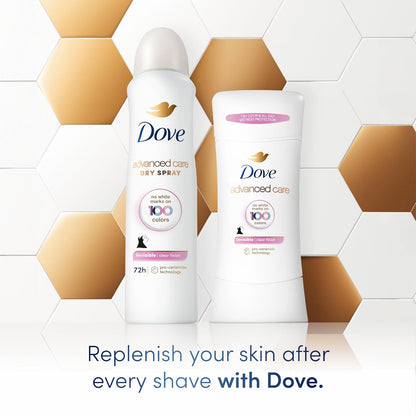 Dove Advanced Care Invisible Antiperspirant Spray Clear Finish – Nightly Self-Care Upgrade for Barrier Repair After Shaving