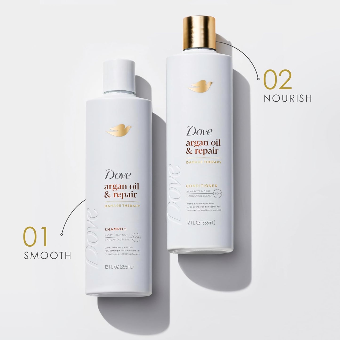 Dove Argan Oil Shampoo for Fine Hair – Thoughtful Haircare Gift for Her, 12 Fl Oz