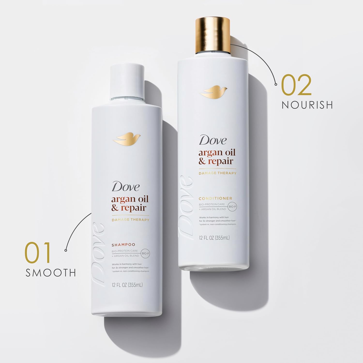 Dove Argan Oil Shampoo for Fine Hair – Thoughtful Haircare Gift for Her, 12 Fl Oz
