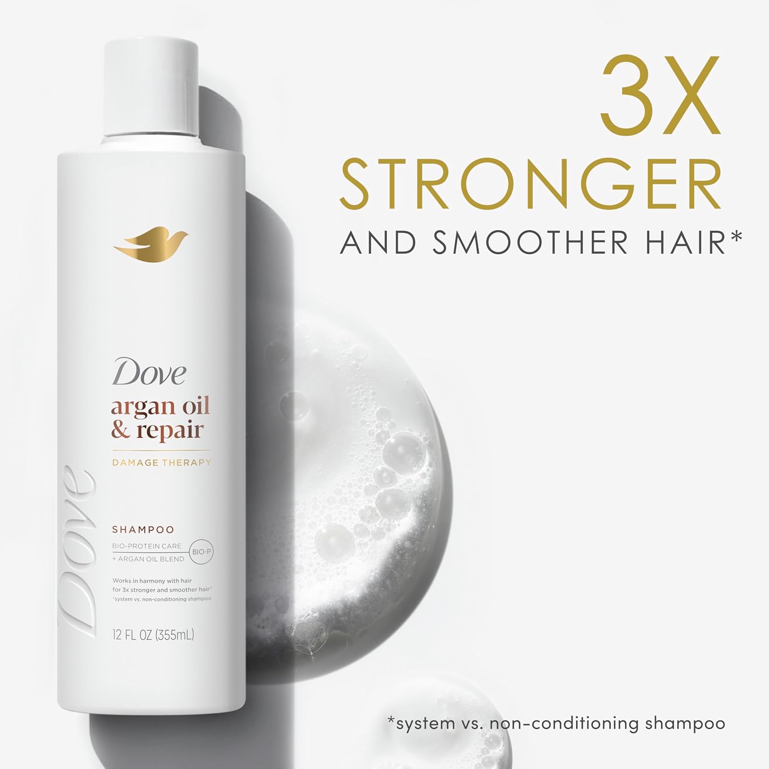 Dove Argan Oil Shampoo for Fine Hair – Thoughtful Haircare Gift for Her, 12 Fl Oz