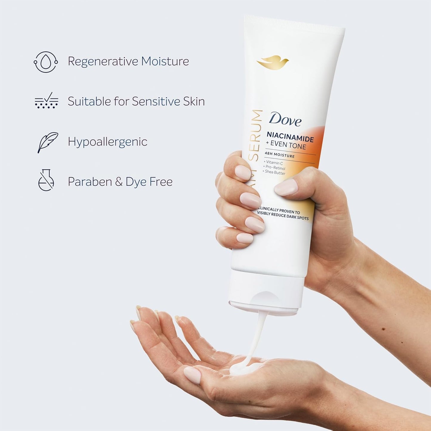 Dove Body Cream Serum Niacinamide + Even Tone – Premium Anti-Pigmentation Body Treatment for the Vanity