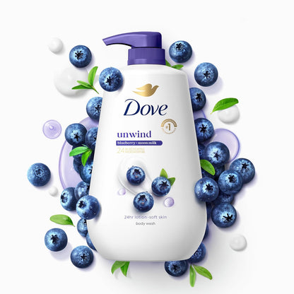 Dove Body Wash Unwind Blueberry & Moon Milk – Thoughtful Self-Care Gift for Mom on Birthday or Mother's Day