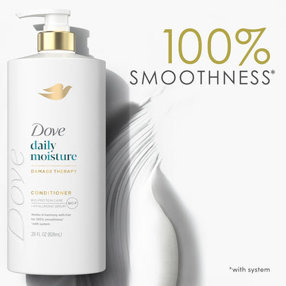 Dove Conditioner Daily Moisture 28 oz – Premium Hyaluronic Serum Hair Repair for an Elevated Vanity Counter