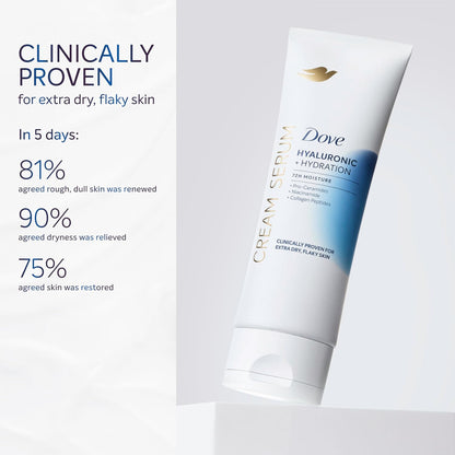 Dove Cream Serum Hyaluronic + Hydration – Premium Collagen Peptide Body Serum, Elevated Vanity Staple
