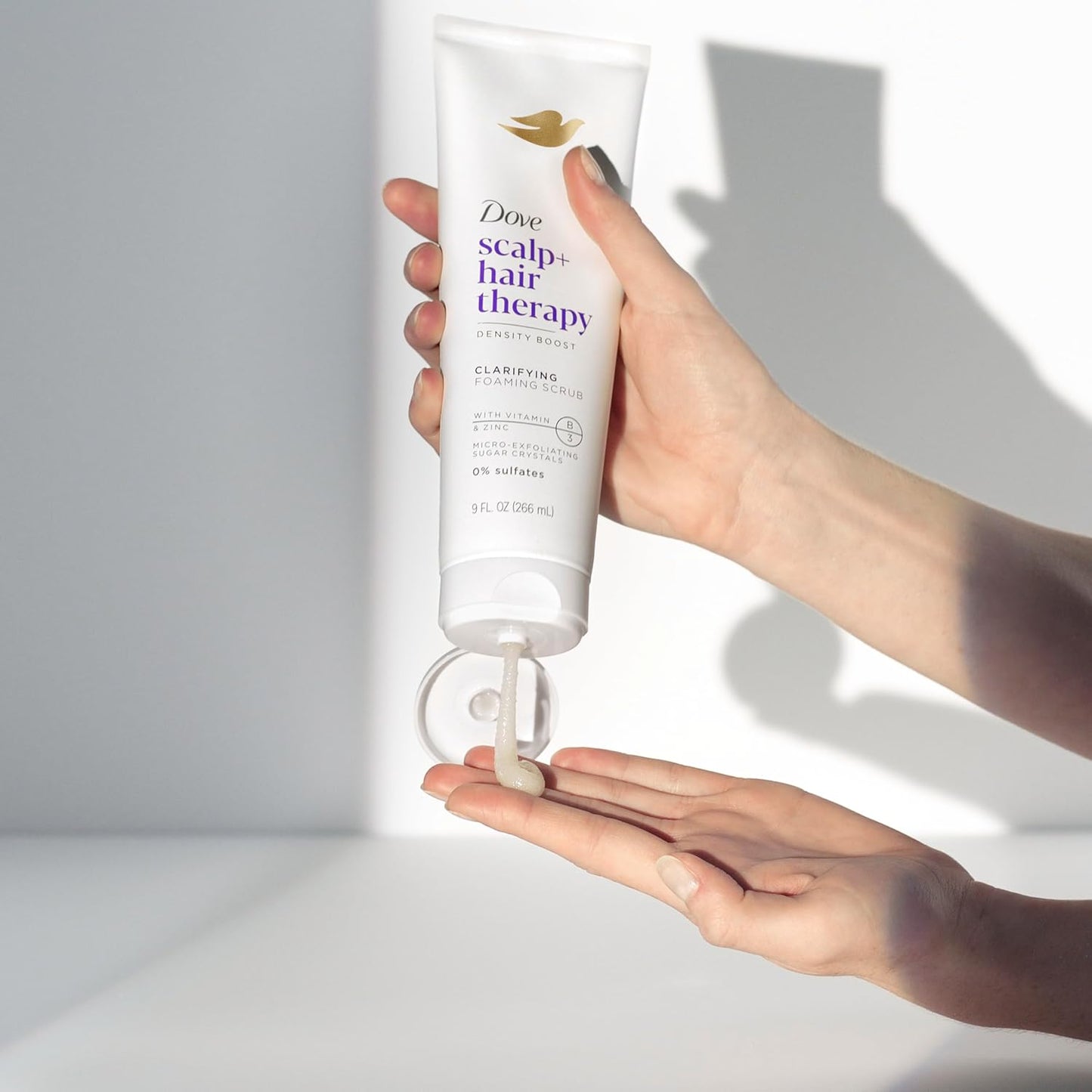 Dove Density Boost Clarifying Foaming Scrub – Gentle Sulfate-Free Scalp Care for Sensitive Skin, 9 oz