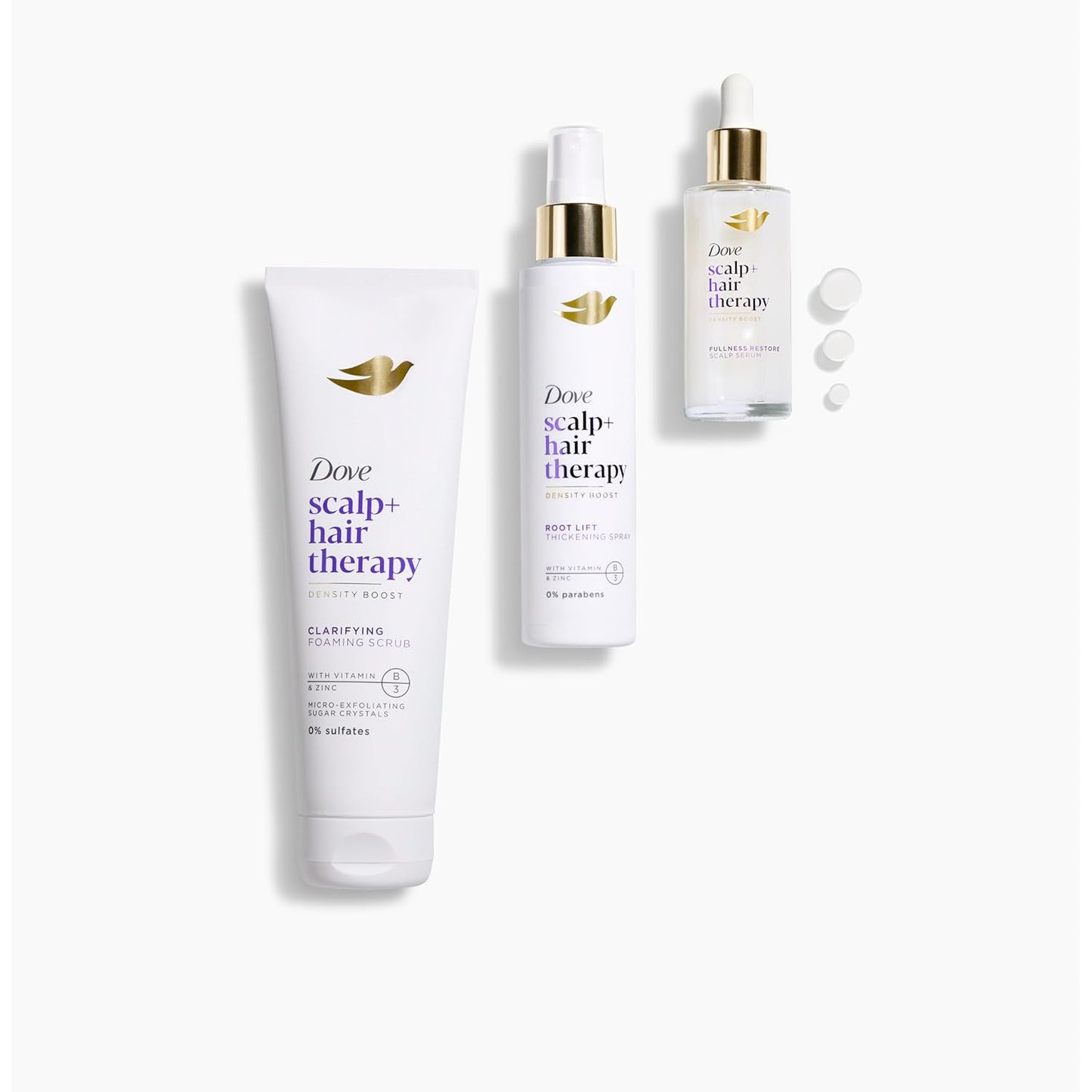 Dove Density Boost Clarifying Foaming Scrub – Gentle Sulfate-Free Scalp Care for Sensitive Skin, 9 oz