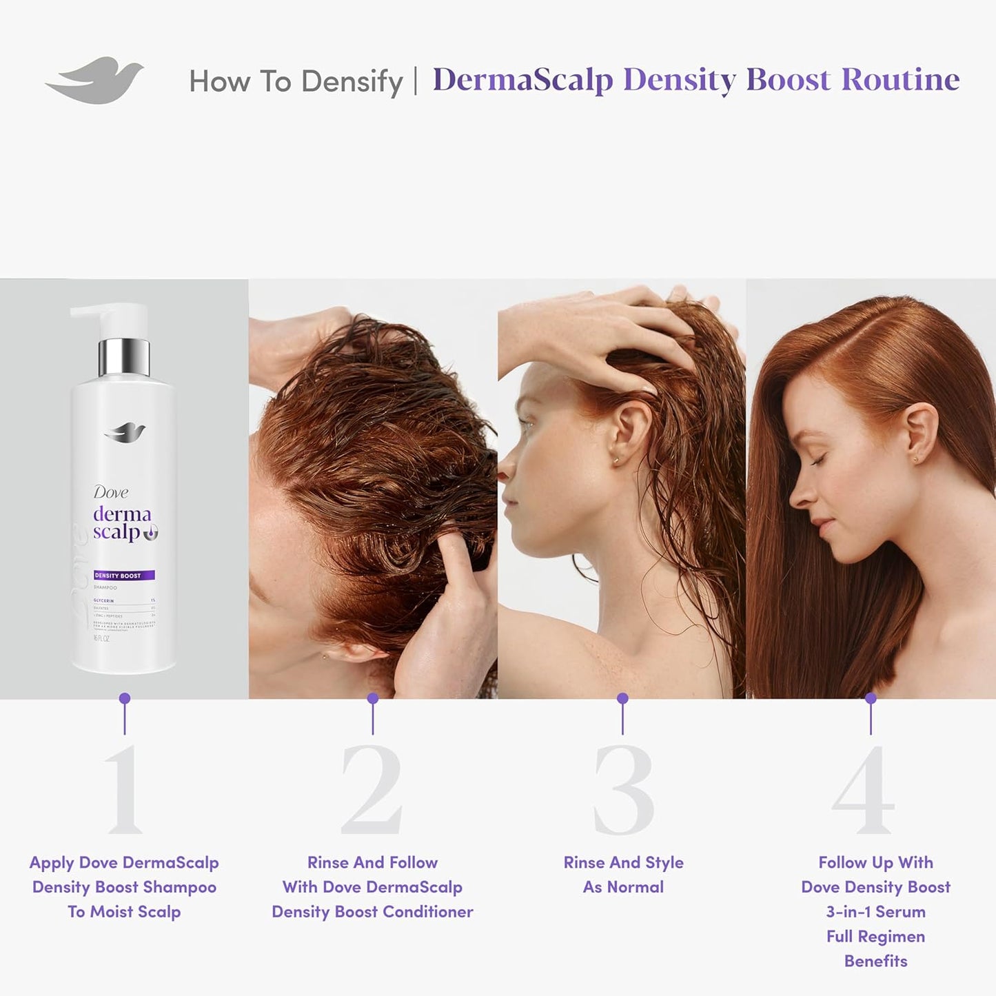 Dove Derma Scalp Density Boost Shampoo – Calming Scalp Therapy for Stress-Related Hair Loss, Restorative Wash