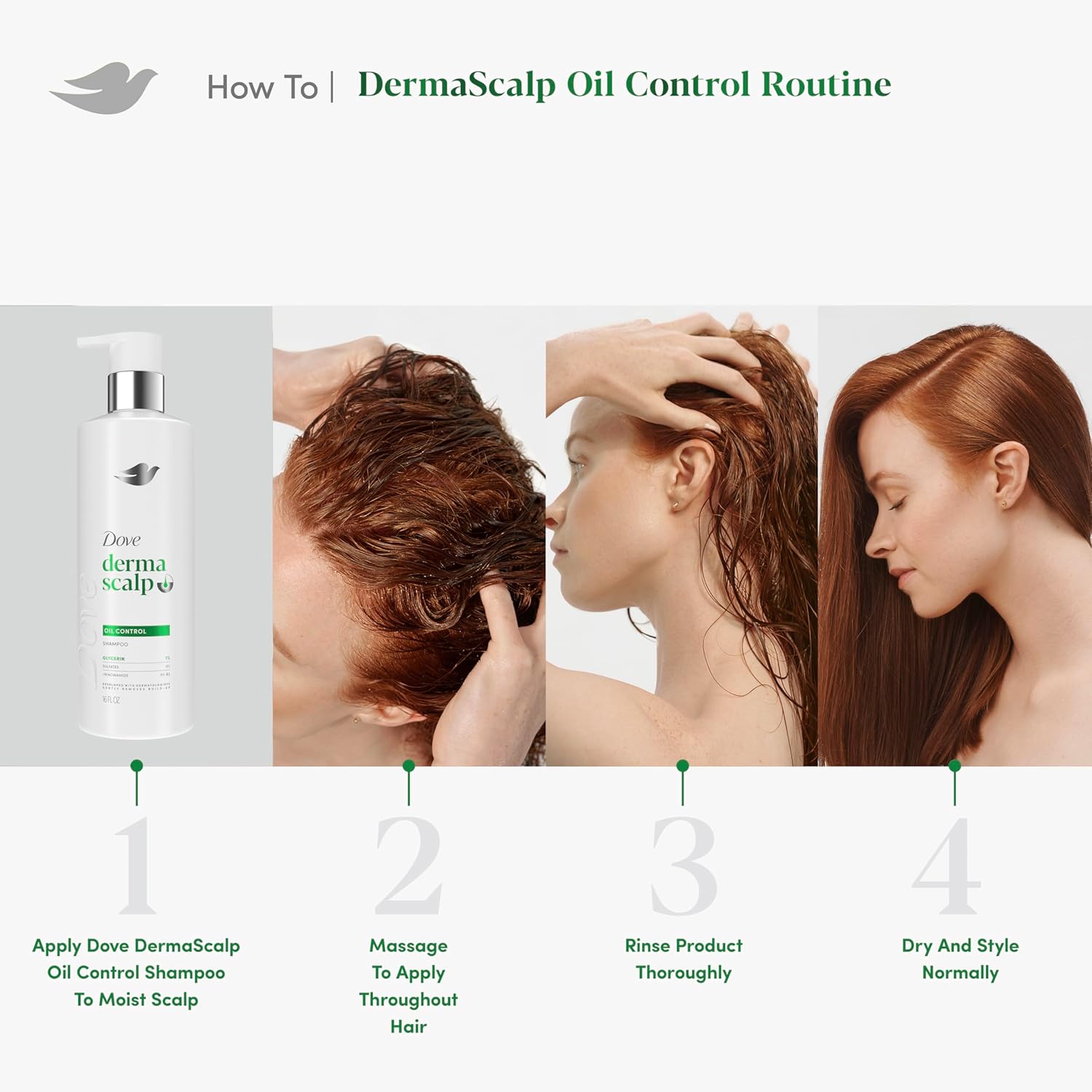 Dove Derma Scalp Oil Control Shampoo – Evening Haircare Ritual for Sebum-Prone Sensitive Scalps