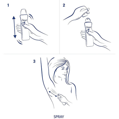Dove Dry Spray Antiperspirant Sheer Fresh – Thoughtful Birthday Gift for Her with Invisible 3-Pack Value