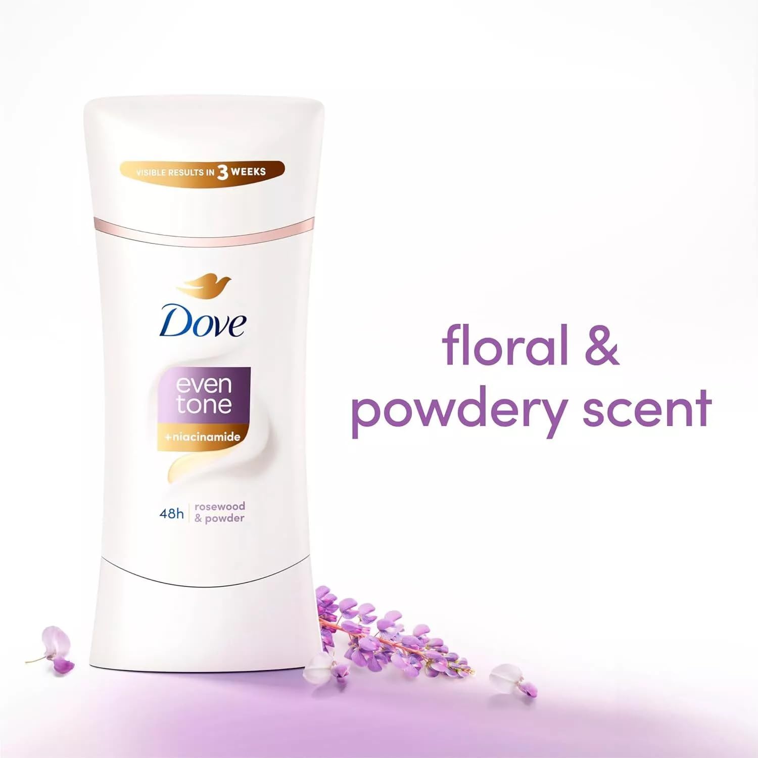 Dove Even Tone Antiperspirant – Streamlined Underarm Care for Intentional Skincare, No-Residue Stick, 2.6 oz