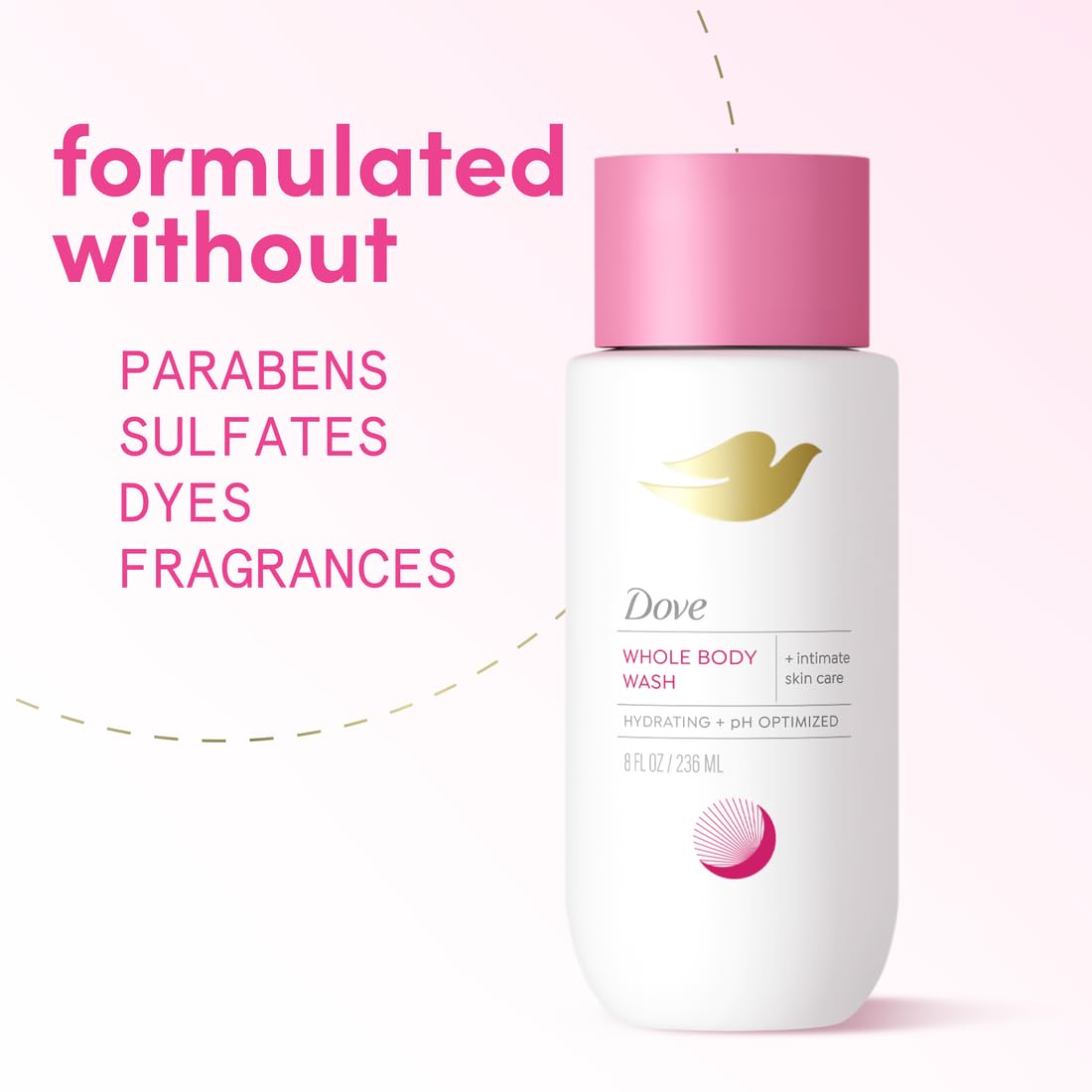 Dove Intimate Wash – Gynecologist Tested Daily Cleanser for Sensitive Vulvar Skin, Fragrance-Free 8 oz