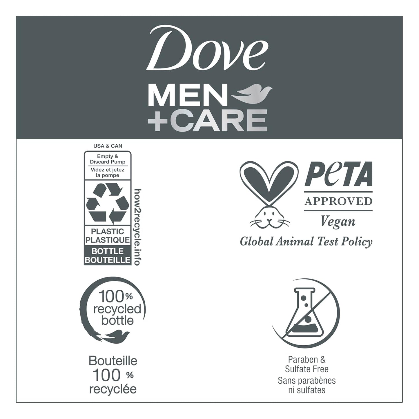 Dove Men+Care 2-in-1 Shampoo + Conditioner Gift Set for Men – Father's Day Stocking Stuffer with Sandalwood Scent, 17.5 fl oz