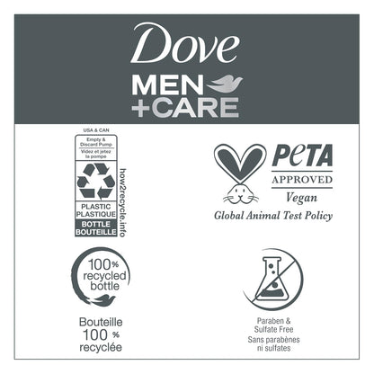 Dove Men+Care 2-in-1 Shampoo + Conditioner Gift Set for Men – Father's Day Stocking Stuffer with Sandalwood Scent, 17.5 fl oz