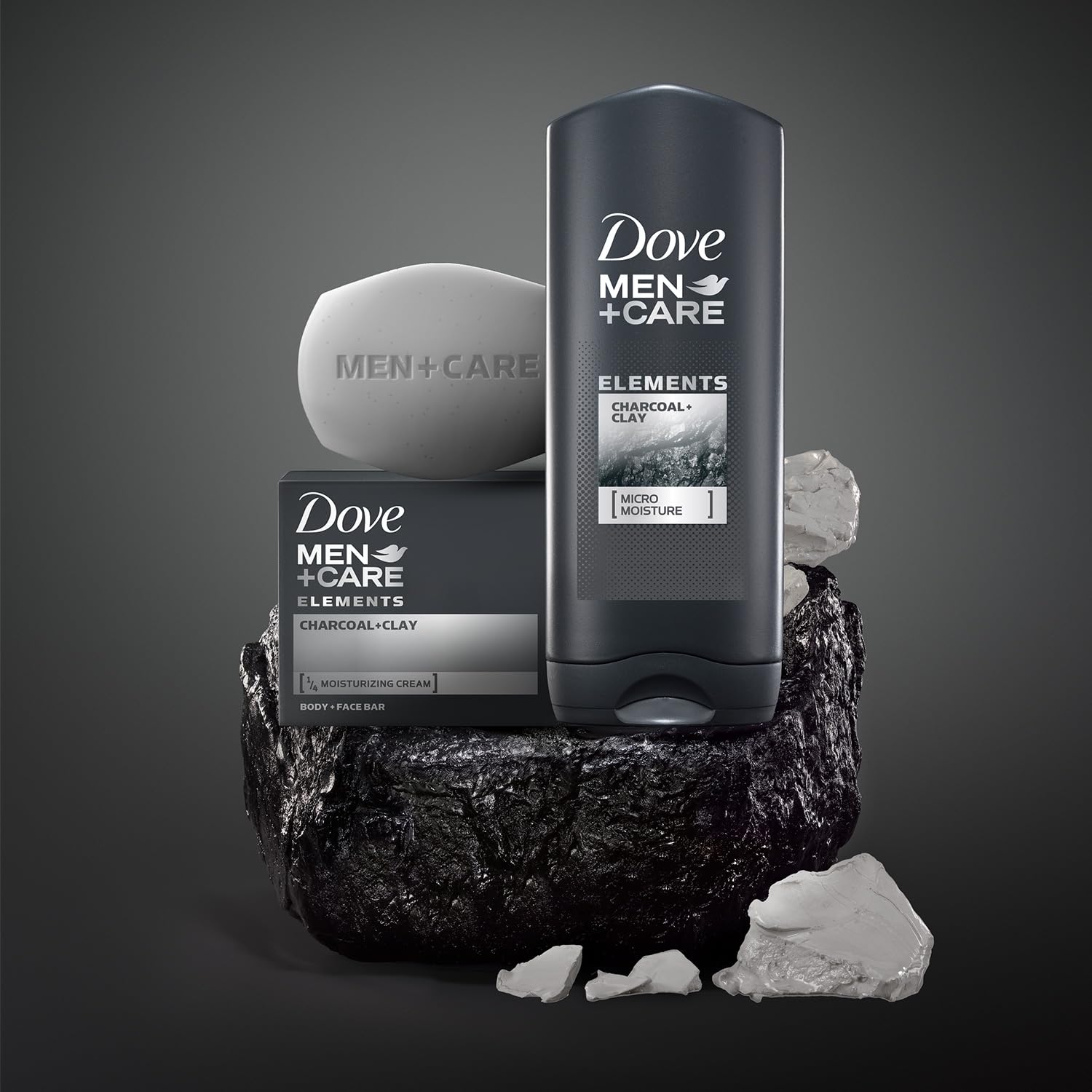 Dove Men+Care Body and Face Bar Bulk 2-Pack – Father's Day Gift for New Dads, Grooming Stocking Stuffer for Men