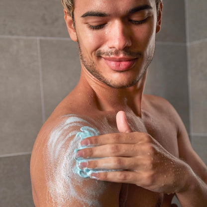 DOVE MEN + CARE Body and Face Scrub Eucalyptus — Essential Oil Exfoliating Paste for an Invigorating Sensory Shower