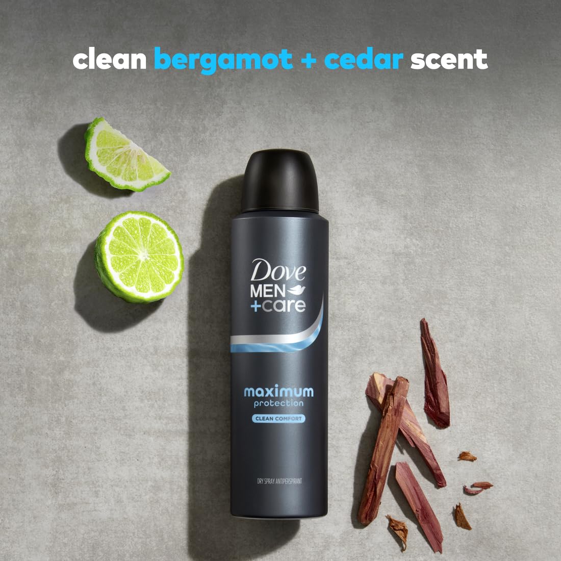 Dove Men+Care Clean Comfort Anti-Perspirant Spray for Clutter-Free Bathrooms and Effortless Daily Routine