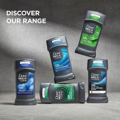 Dove Men+Care Clean Scent Deodorant Stick 4-Pack – Thoughtful Fathers Day Gift for Him, Anti-Stain Dress Shirt Protection
