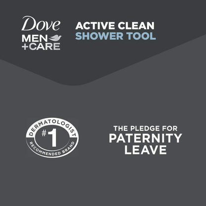 DOVE MEN + CARE Shower Tool 4 Pack – Daily Exfoliation Ritual for Men With Dry and Rough Skin