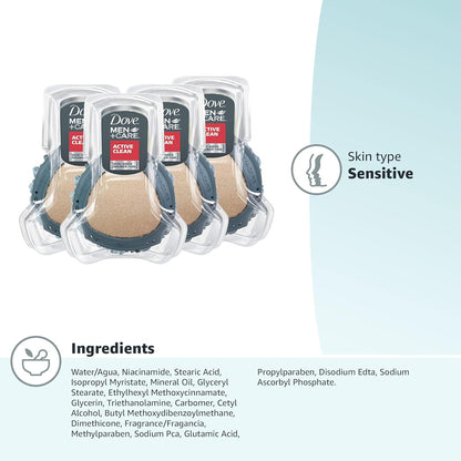 DOVE MEN + CARE Shower Tool 4 Pack – Daily Exfoliation Ritual for Men With Dry and Rough Skin