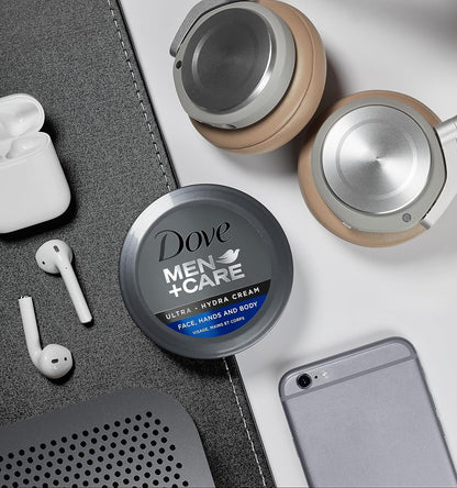 Dove Men+Care Ultra Hydra Cream 6-Pack – Post-Shave Recovery and Nightly Hydration Ritual for Sensitive Skin