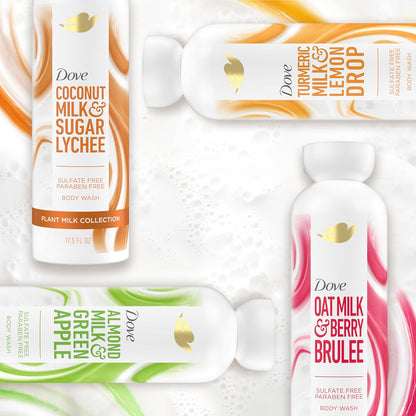 Dove Plant Milk Body Wash Coconut & Lychee – Birthday or Mother's Day Spa Gift for Women Who Love Self-Care