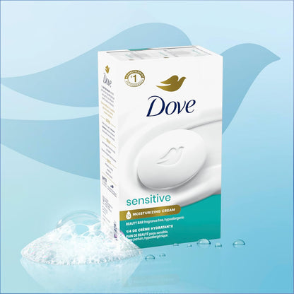 Dove Sensitive Skin Beauty Bar – Fragrance-Free Hypoallergenic Gift Set for Mom on Her Birthday