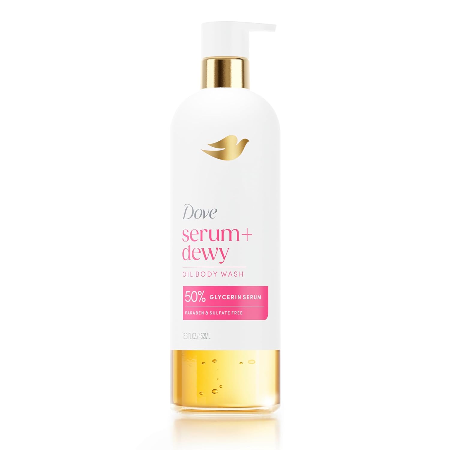 Dove Serum+ Coconut & Geranium Shower Oil – Thoughtful Birthday Gift for Women Who Love Self-Care, 15.3 fl oz