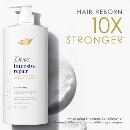 Dove Shampoo Intensive Repair for Damaged Hair – Thoughtful Birthday Gift for Her, Strength-Building Hair Care Set