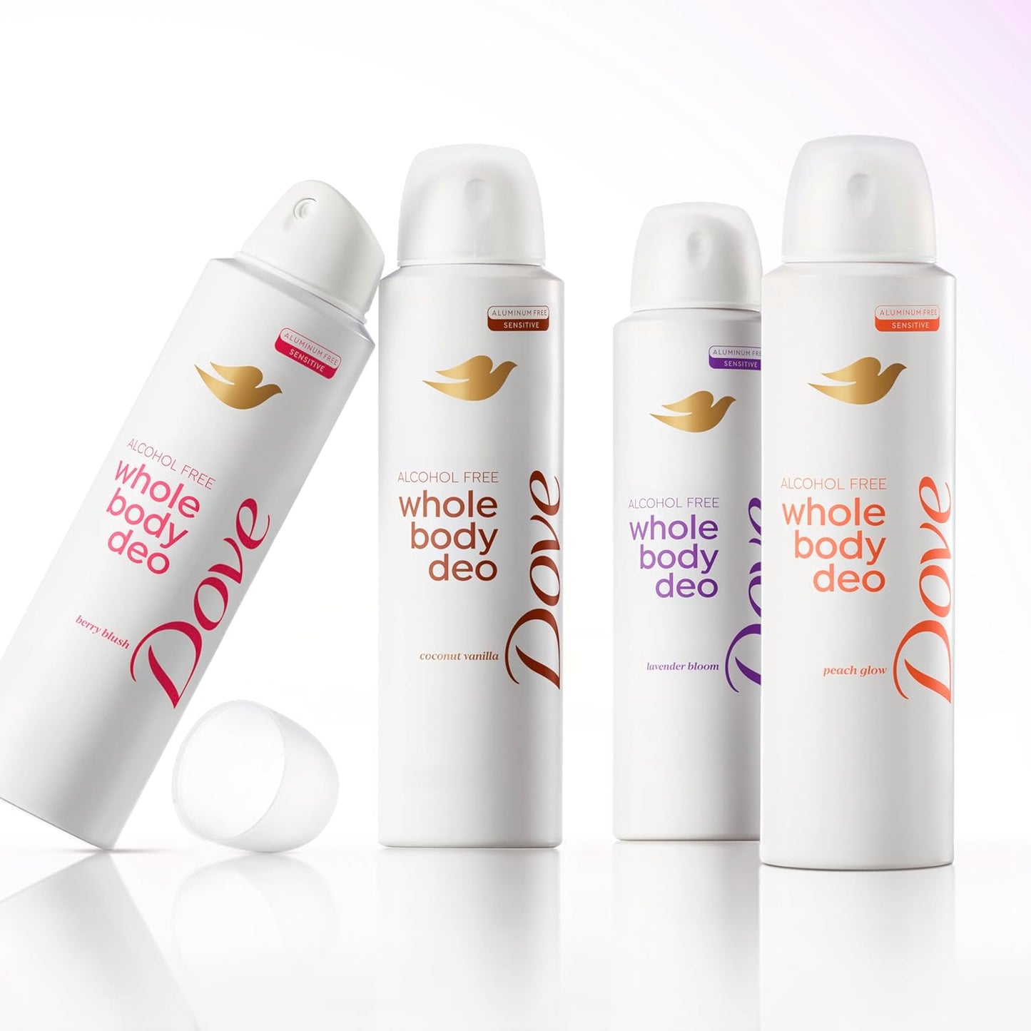 Dove Whole Body Deo Alcohol-Free Spray – Sting-Free Deodorant for Freshly Shaved Skin, 4 oz Lavender Bloom