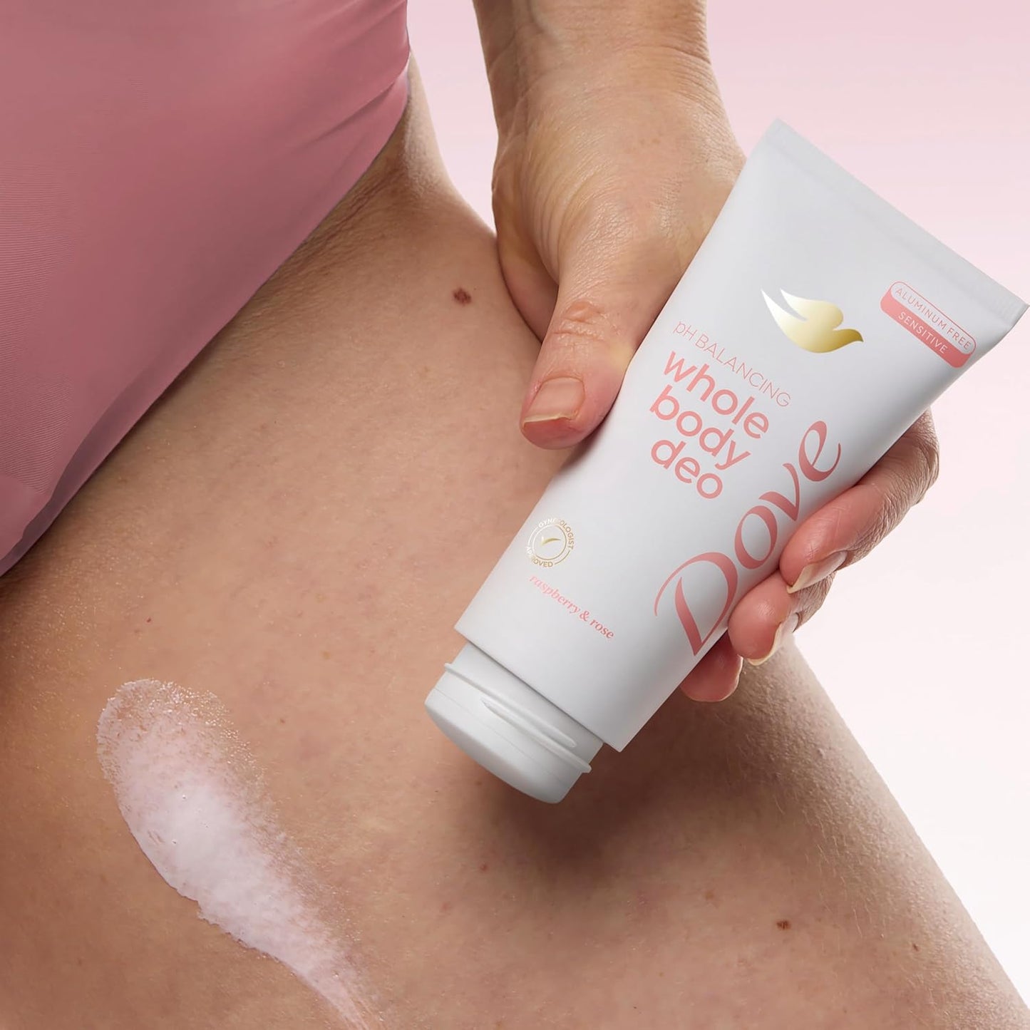 Dove Whole Body Deodorant Cream Raspberry & Rose – Thoughtful Vegan Self-Care Gift Set for Her Birthday or Mother's Day
