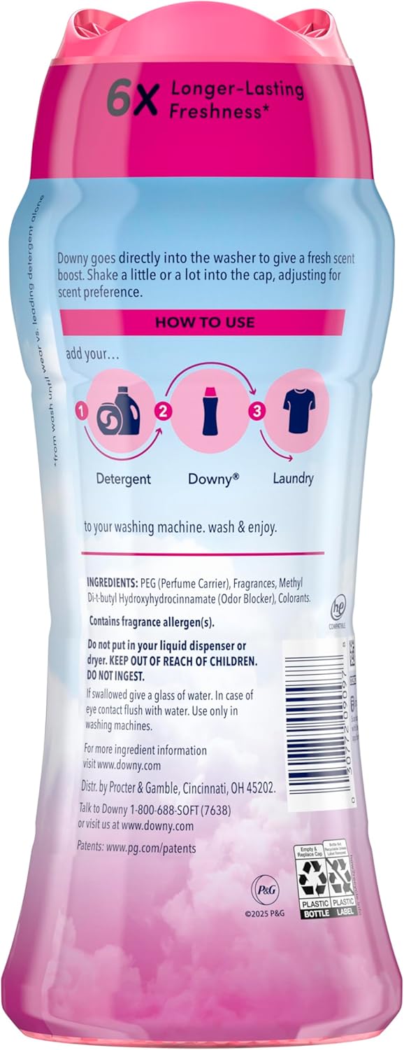 Downy April Fresh In-Wash Scent Booster Beads, 13.4 oz – Family-Safe April Fresh Freshness for Nursery and Playroom Laundry