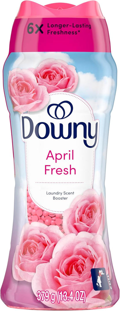 Downy April Fresh In-Wash Scent Booster Beads, 13.4 oz – Family-Safe April Fresh Freshness for Nursery and Playroom Laundry